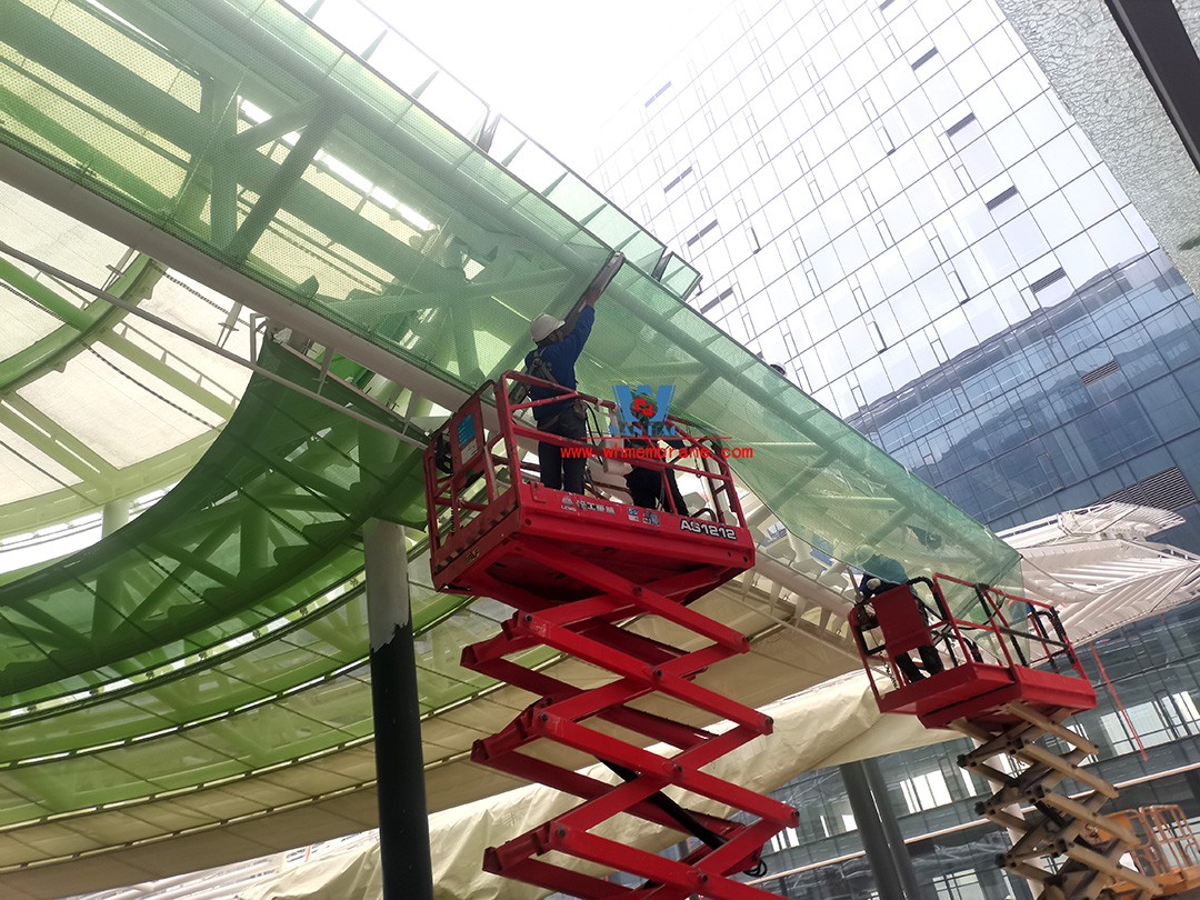 Efficient collaboration | Dare to take responsibility - Latest construction progress of ETFE Air pillow Corridor skycurtain project in Bodotson Valley, Hangzhou