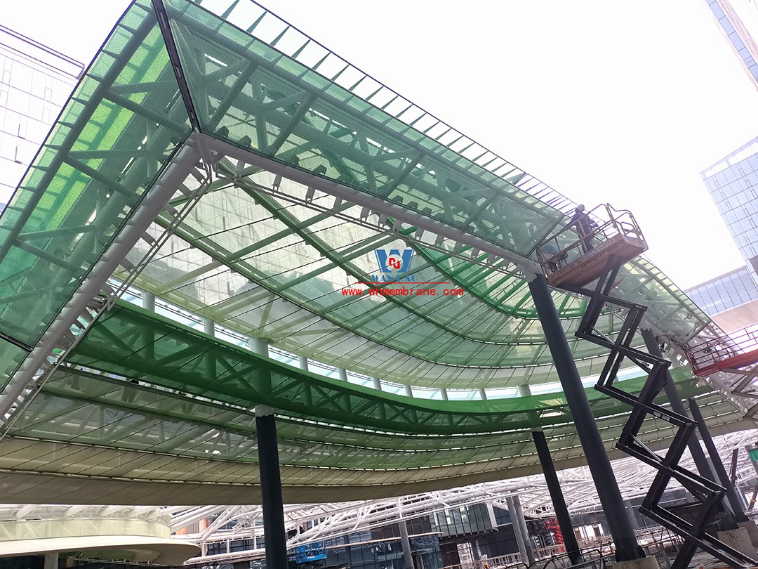 Efficient collaboration | Dare to take responsibility - Latest construction progress of ETFE Air pillow Corridor skycurtain project in Bodotson Valley, Hangzhou