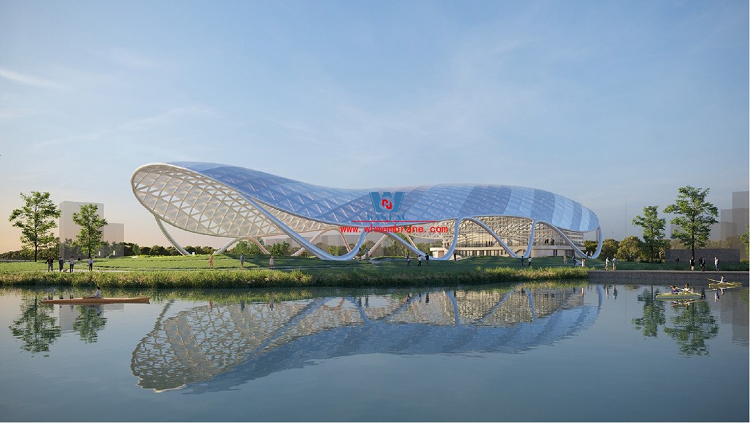 Congratulations | this ETFE steel film structure wind and rain playground dome successfully completed