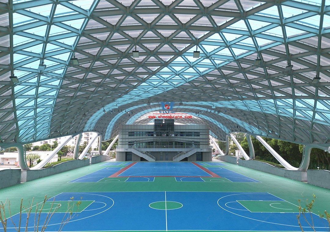 Congratulations | this ETFE steel film structure wind and rain playground dome successfully completed