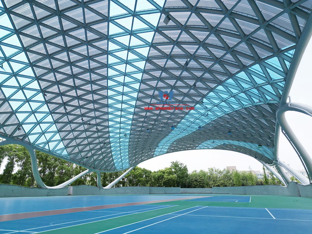 Congratulations | this ETFE steel film structure wind and rain playground dome successfully completed