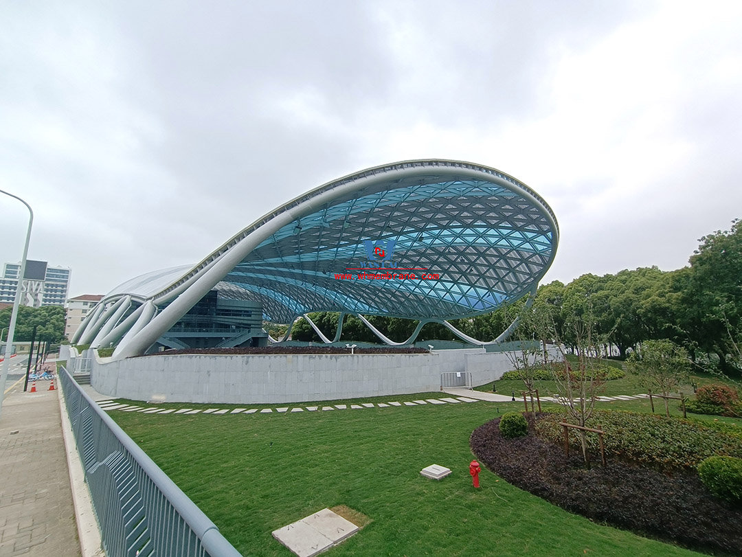 Congratulations | this ETFE steel film structure wind and rain playground dome successfully completed