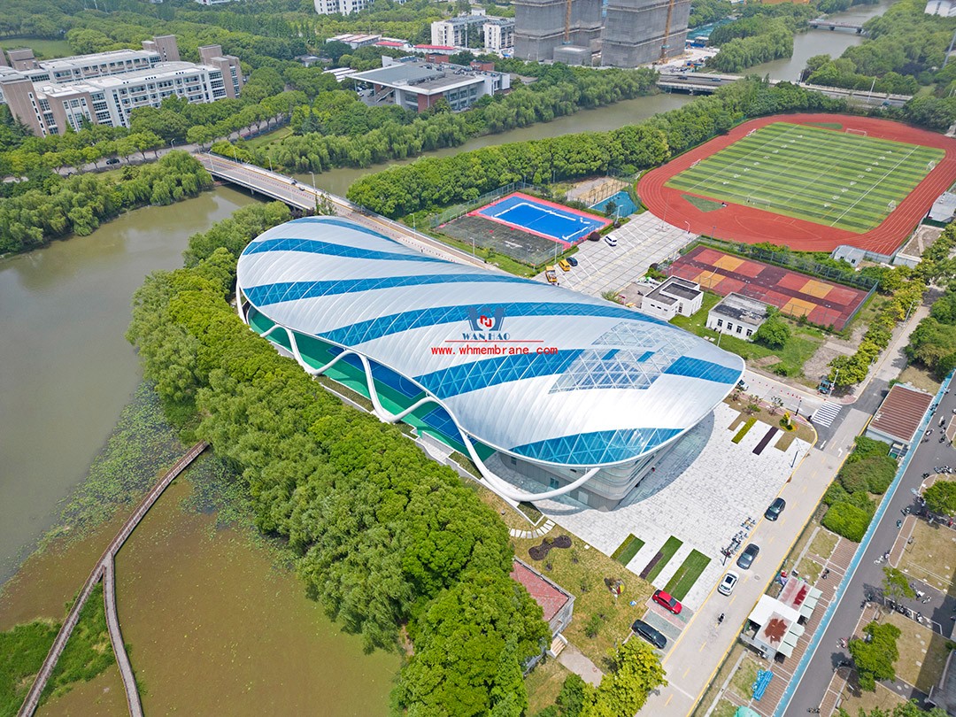 Congratulations | this ETFE steel film structure wind and rain playground dome successfully completed