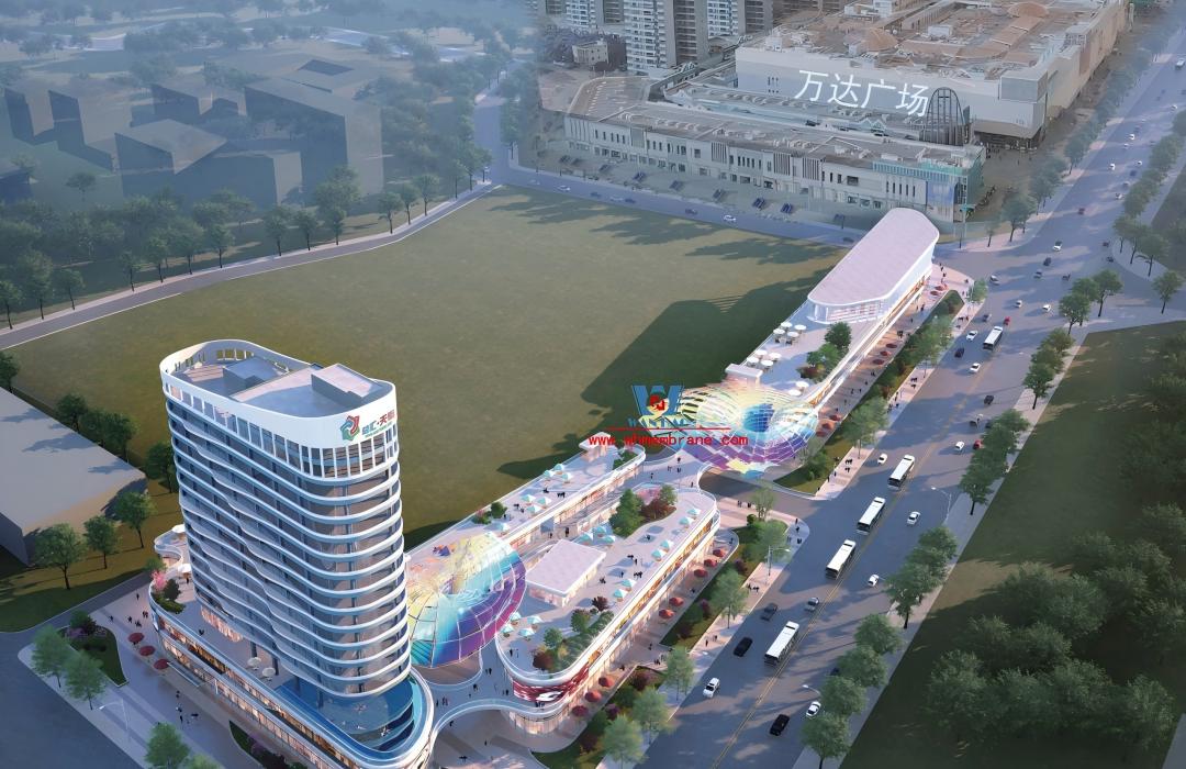Maoming General Street ETFE Air pillow commercial canopy to create light and shadow art "scene"