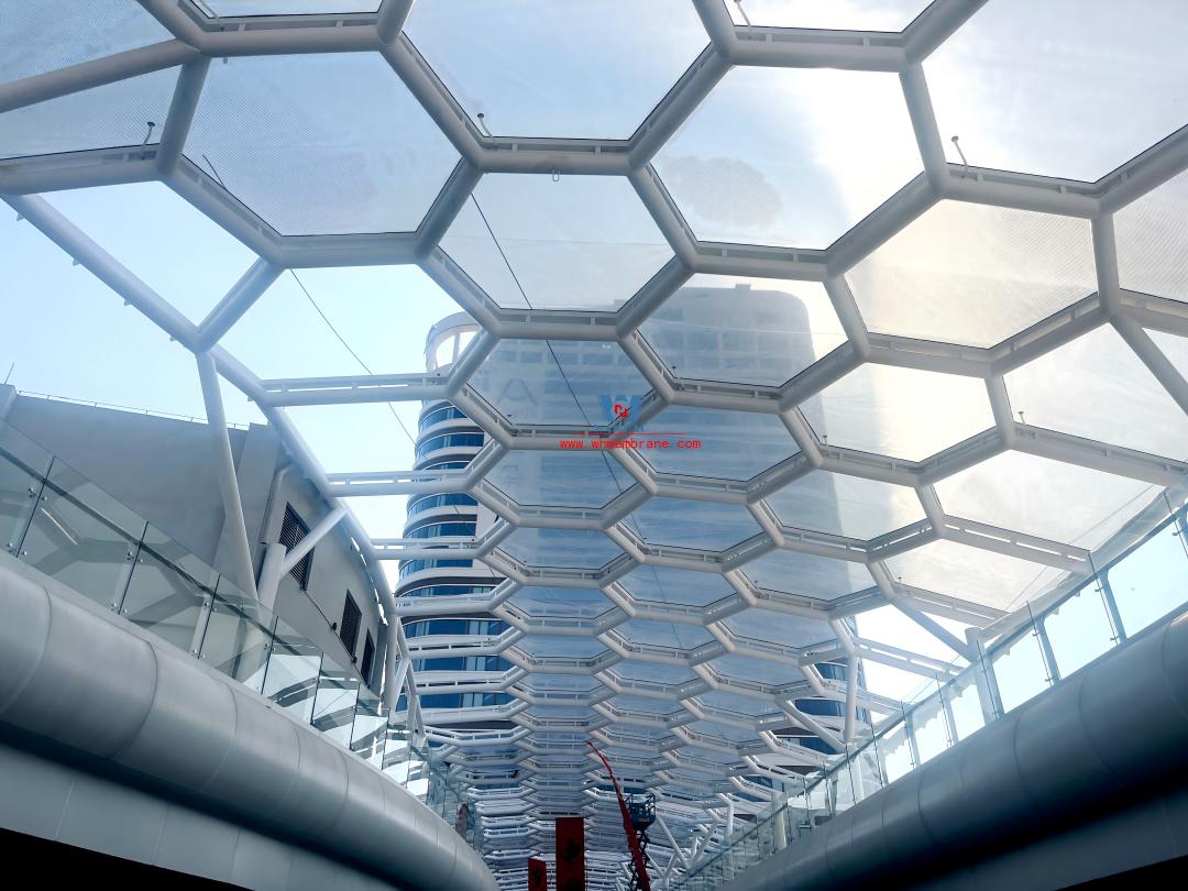 Maoming General Street ETFE Air pillow commercial canopy to create light and shadow art 