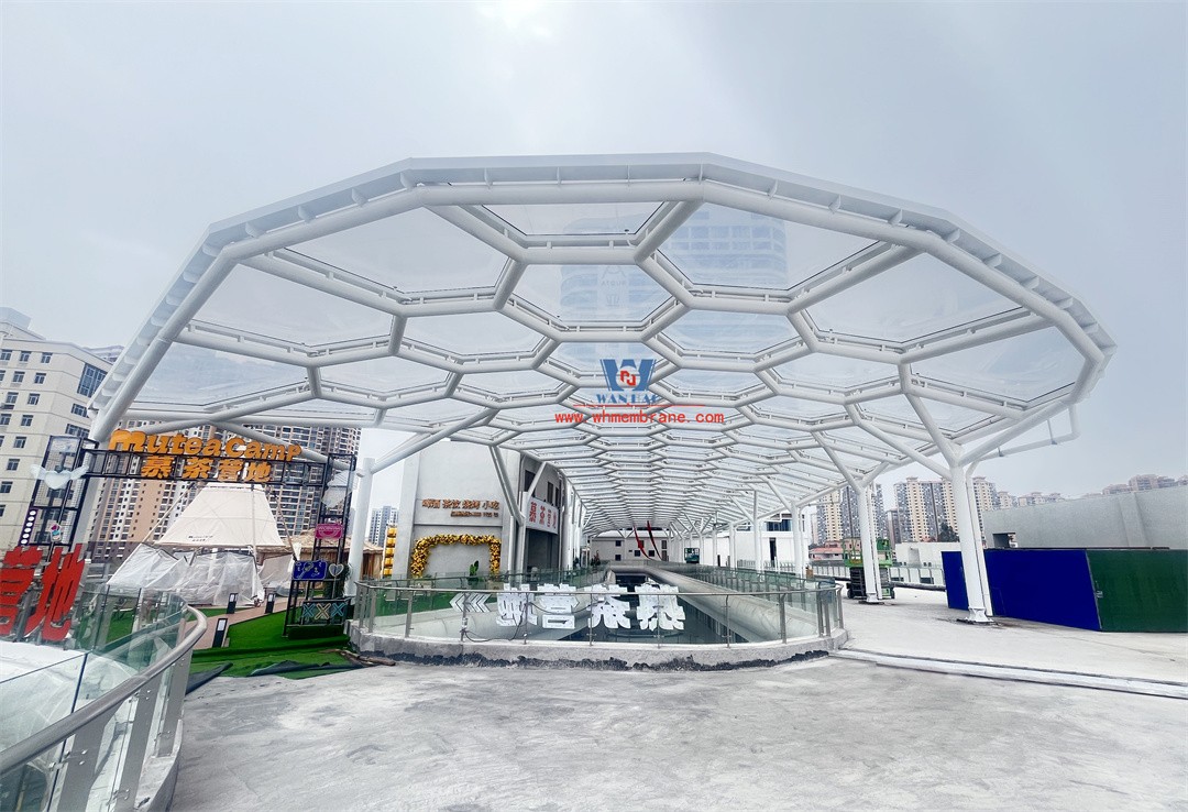 Maoming General Street ETFE Air pillow commercial canopy to create light and shadow art 