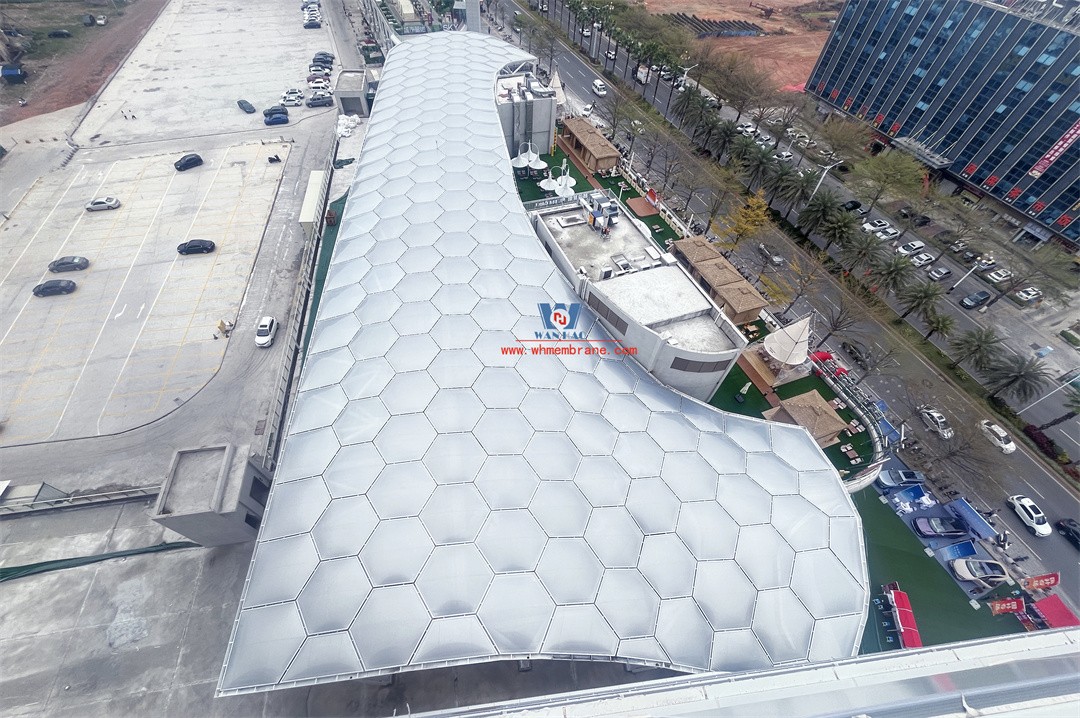 Maoming General Street ETFE Air pillow commercial canopy to create light and shadow art 