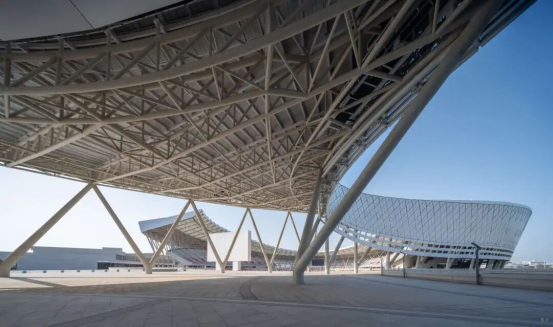 PTFE Tensile Membrane Structure Roofing of Xiangyang Sports Center in China PTFE Tensile Membrane Structure Roofing of Xiangyang Sports Center in China