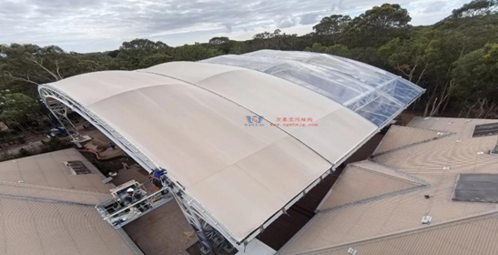 Australia’s Fountain Square Dual-Membrane Canopy Debuts with ETFE PTFE