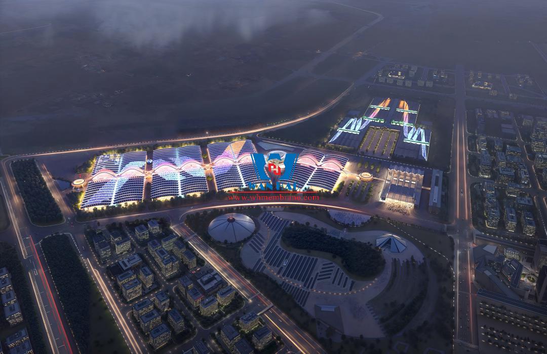 Zhengzhou Zhongyuan High-Speed Rail Port Digital Exhibition and Trade City ETFE PTFE Membrane Structure Project