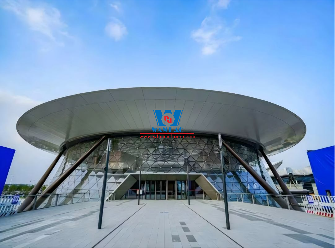 Zhengzhou Zhongyuan High-Speed Rail Port Digital Exhibition and Trade City ETFE PTFE Membrane Structure Project