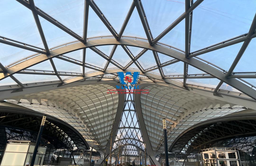 Zhengzhou Zhongyuan High-Speed Rail Port Digital Exhibition and Trade City ETFE PTFE Membrane Structure Project