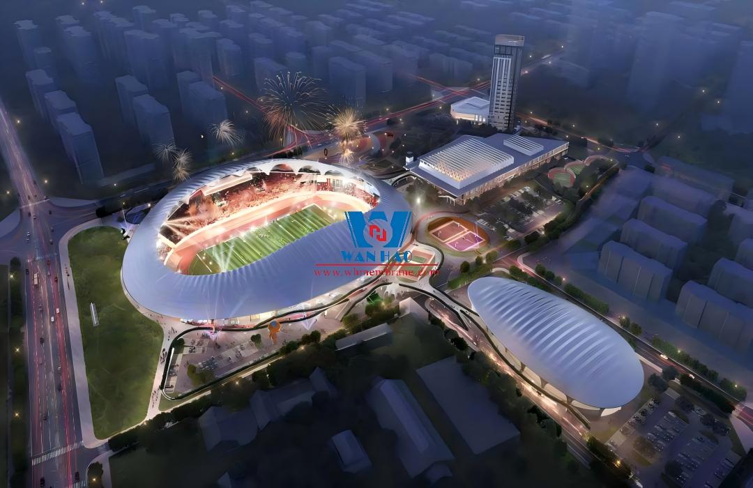 Shandong Penglai Stadium PTFE Membrane Structure Project