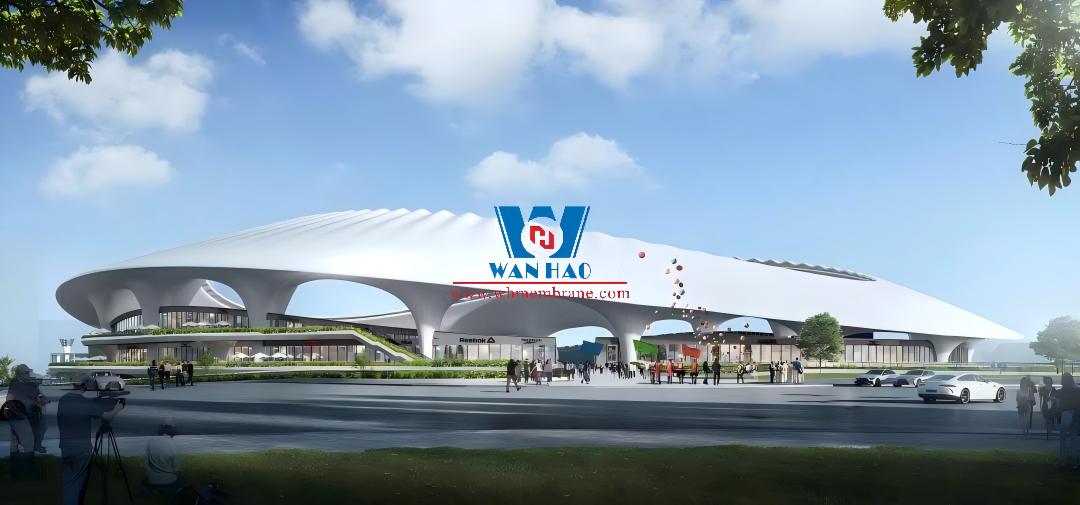 Shandong Penglai Stadium PTFE Membrane Structure Project