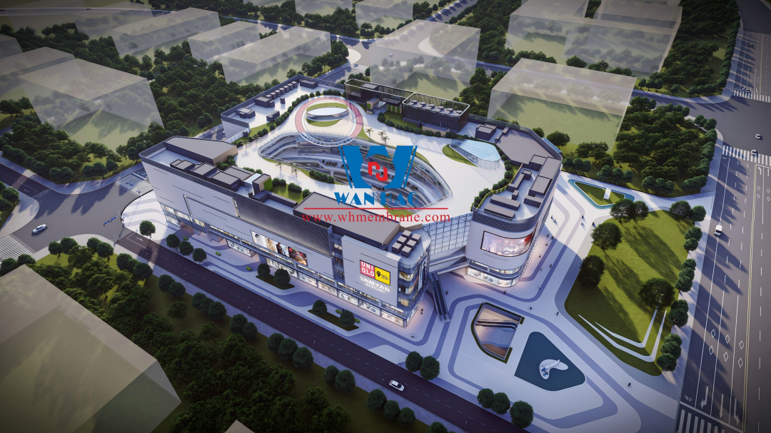 Guangzhou Conghua Phoenix New World Commercial Building ETFE PTFE Membrane Structure Project