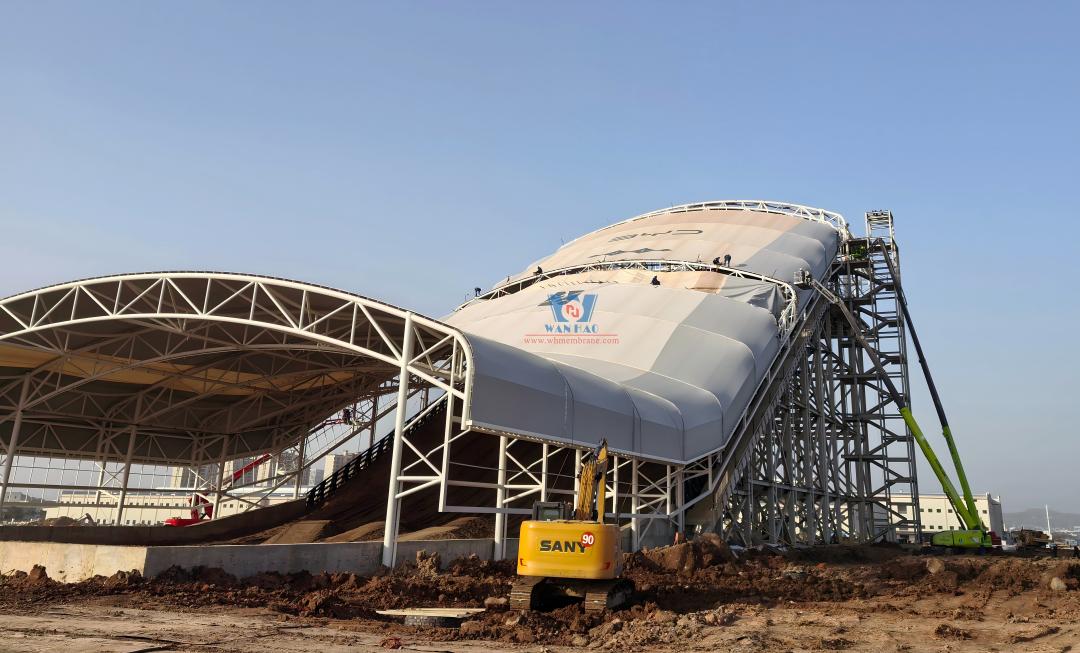 BYD Shaoxing Shengzhou Racing Track Dry Sand Dune Viewing Platform PTFE Membrane Structure