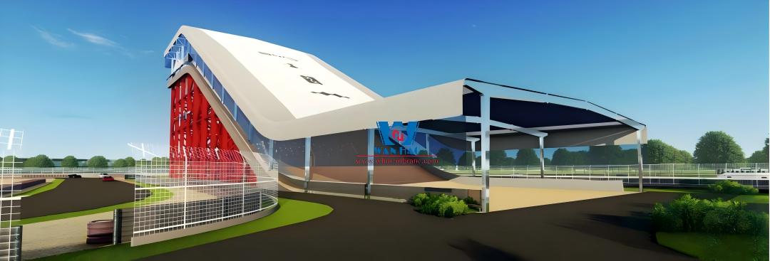 BYD Shaoxing Shengzhou Racing Track Dry Sand Dune Viewing Platform PTFE Membrane Structure