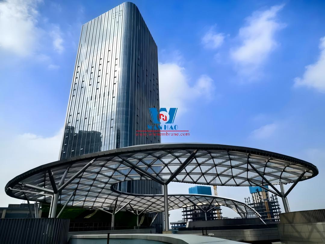 Shaoxing Huafa Financial Vitality City ETFE Membrane Structure Commercial Canopy Project