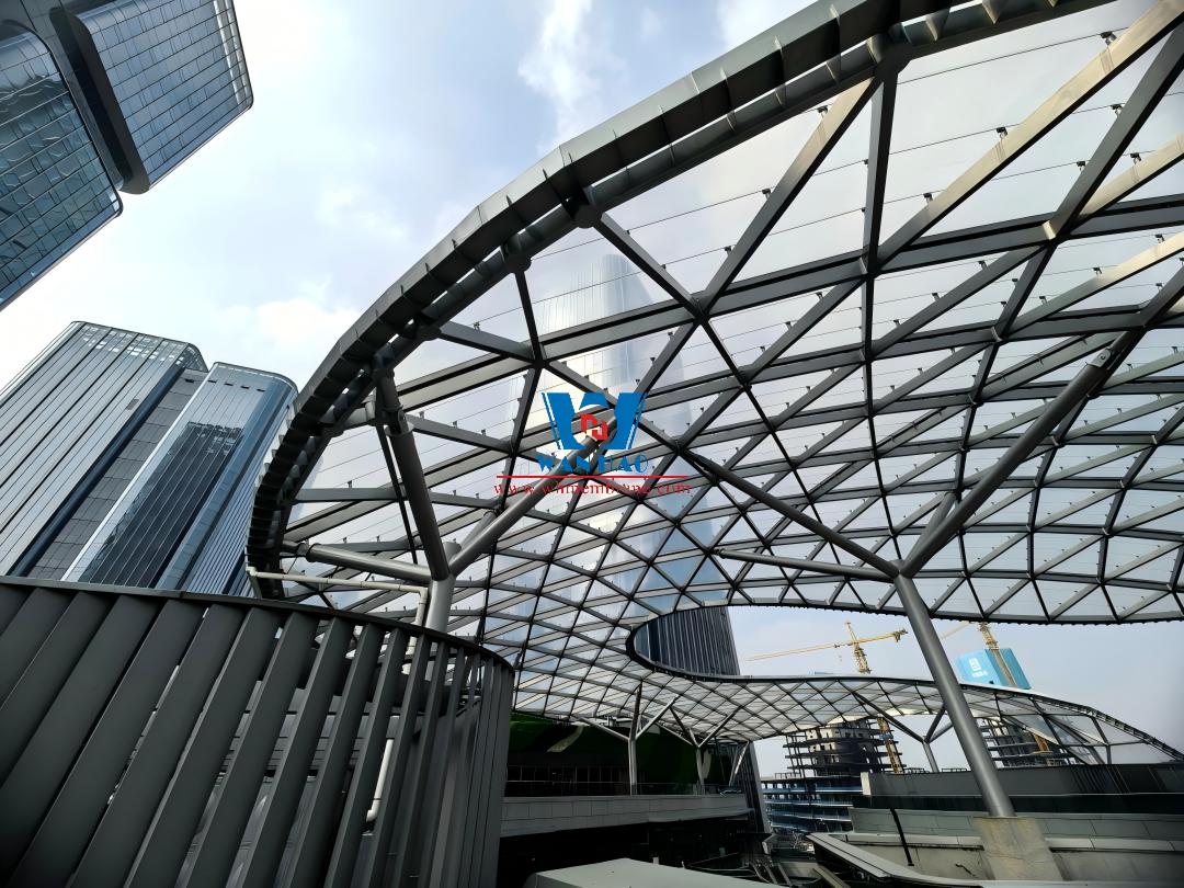 Shaoxing Huafa Financial Vitality City ETFE Membrane Structure Commercial Canopy Project