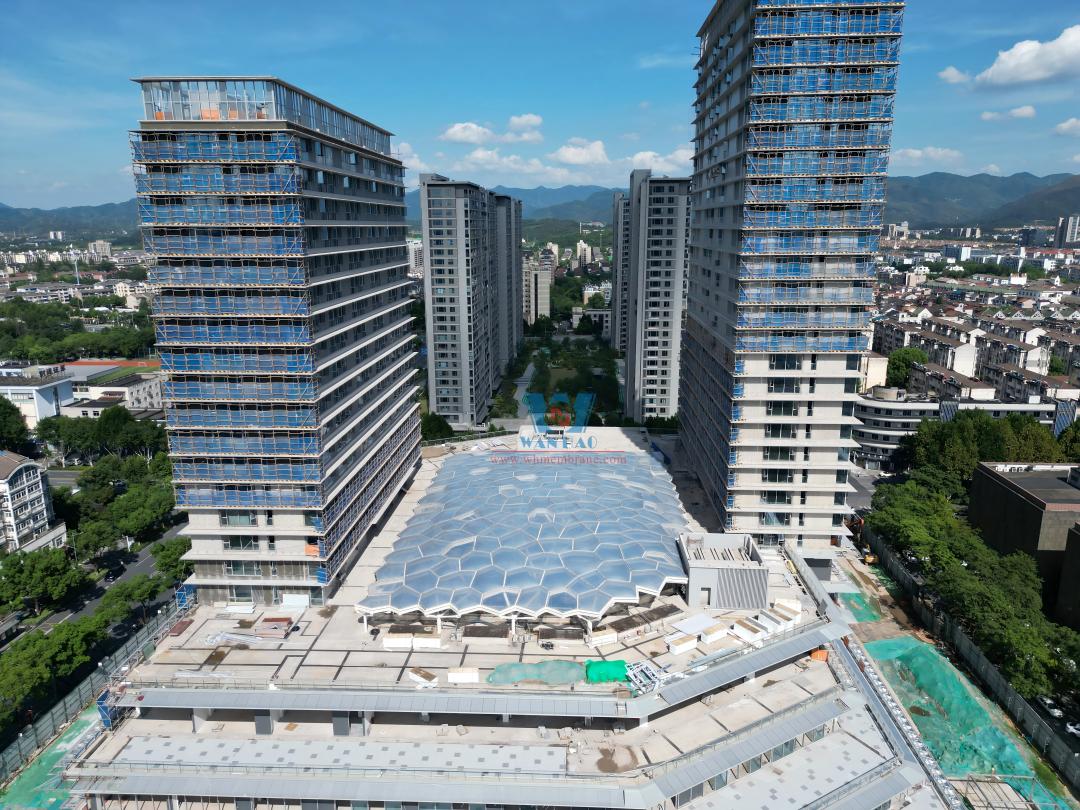Steel Structure Canopy Project for Real Estate Development in Changshuo Community, Anji County
