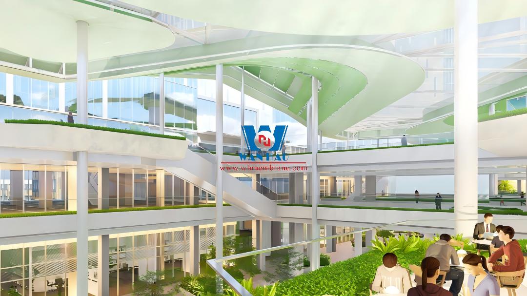 Bodson Valley Project: Steel Membrane Structure for the Atrium