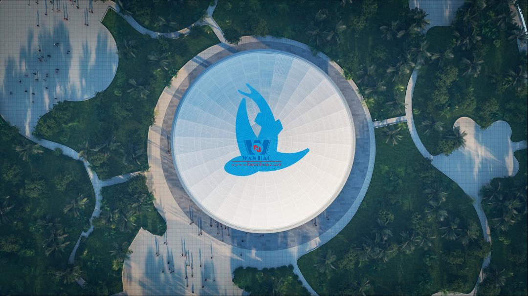 ETFE Tension Structure Membrane Roofing for Barbados Flying Fish Music Theme Park ETFE Tension Structure Membrane Roofing for Barbados Flying Fish Music Theme Park