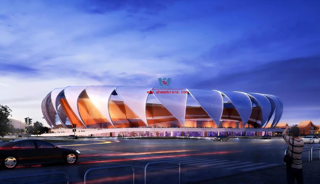 PTFE Membrane Structure Roofing for Ruili International Cultural Center