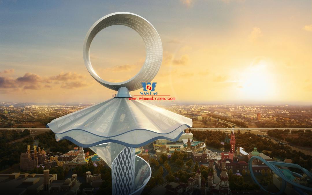 ETFE Cable Membrane Structure for Xi'an Silk Road Tower ETFE Cable Membrane Structure for Xi'an Silk Road Tower