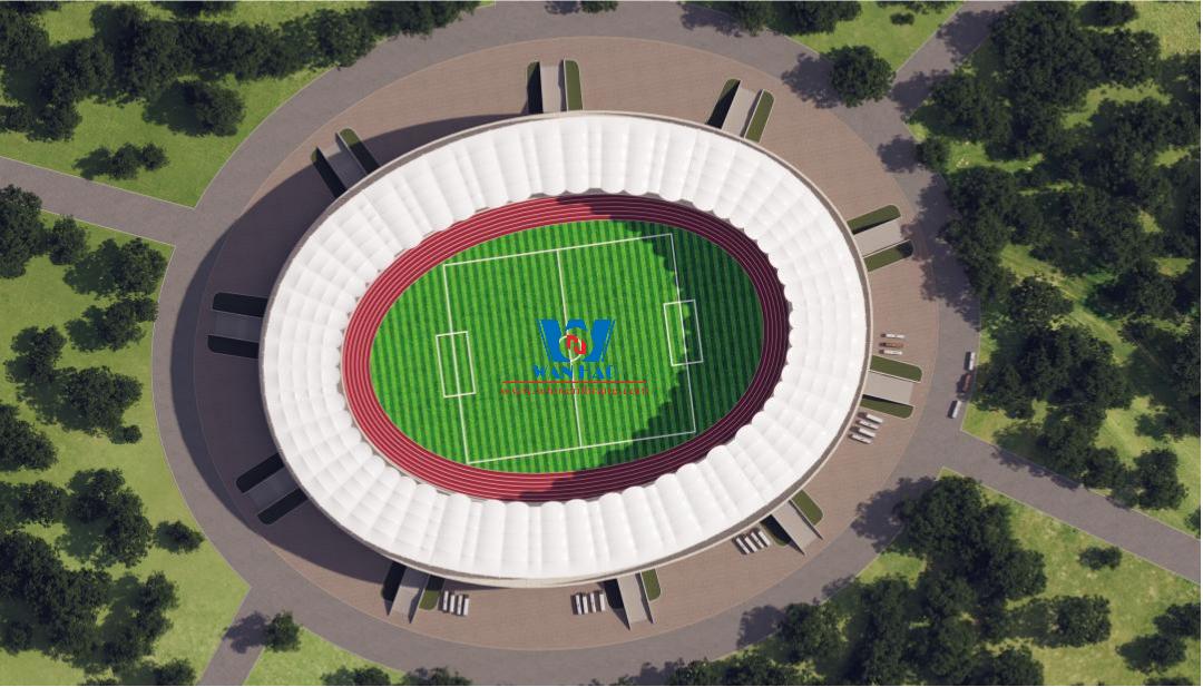 PTFE Steel and Membrane Structure Roofing for Kenya African Cup Football Stadium PTFE Steel and Membrane Structure Roofing for Kenya African Cup Football Stadium