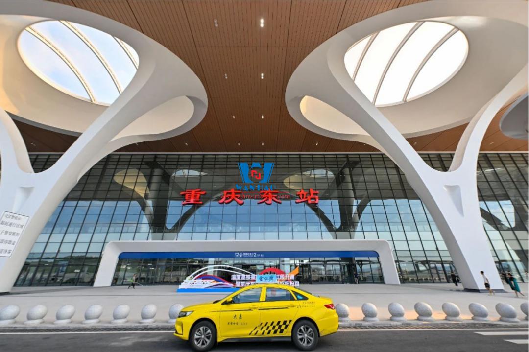ETFE Tension Structure Membrane Aircushioning for Chongqing East Railway Station ETFE Tension Structure Membrane Aircushioning for Chongqing East Railway Station
