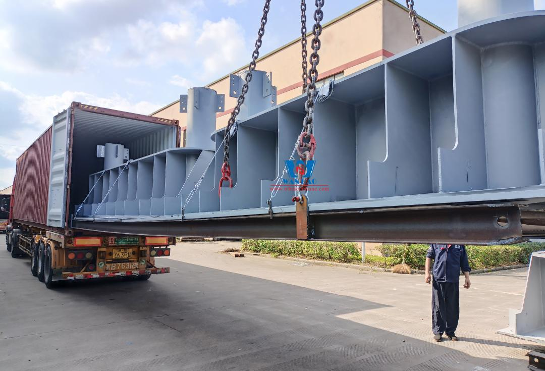 First batch steel structures for Mali Bamako Modibo Keita Comprehensive Stadium shipped