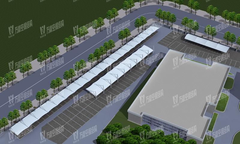 Wanhao 2019 bid 15-Ningbo Wangchun prison non motor vehicle membrane structure parking shed and office area gate gate project