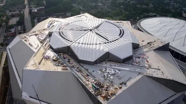 Openable and closable petal-type ETFE membrane structure roof-Benz Stadium