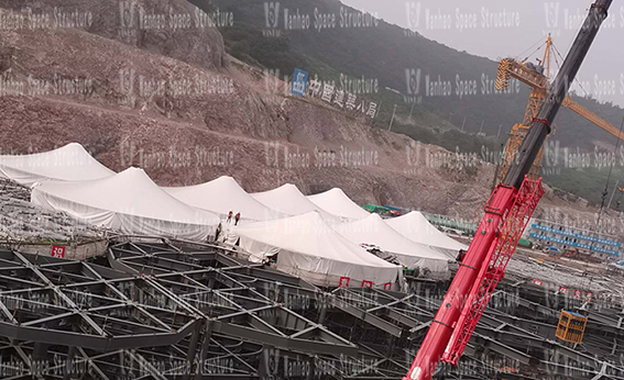 Nanjing Yuanbo Garden dome membrane structure shed project