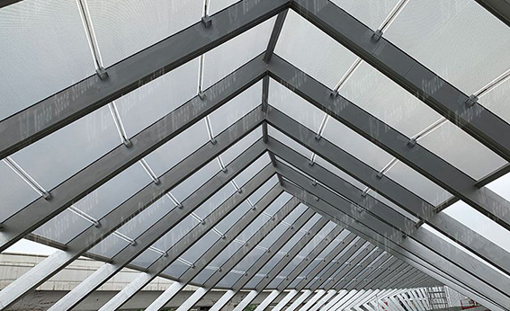 Membrane structure of ETFE connecting corridor in three halls and one city of Longgang, Shenzhen