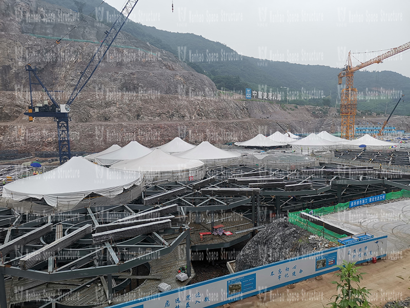Nanjing Garden Expo Park dome-type membrane structure shed project completed