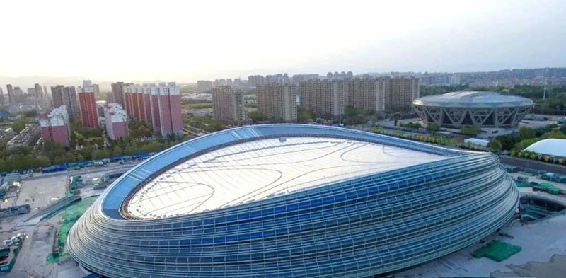 The National Speed Skating Stadium is the only new ice competition venue for the Beijing Winter Olympics and one of the venues for the 2022 Winter Olympics.