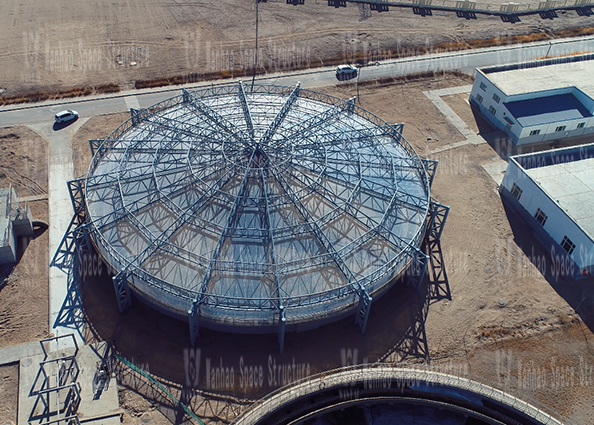 Etfe Roof Sewage Tank membrane structure project in Golmud Industrial Park