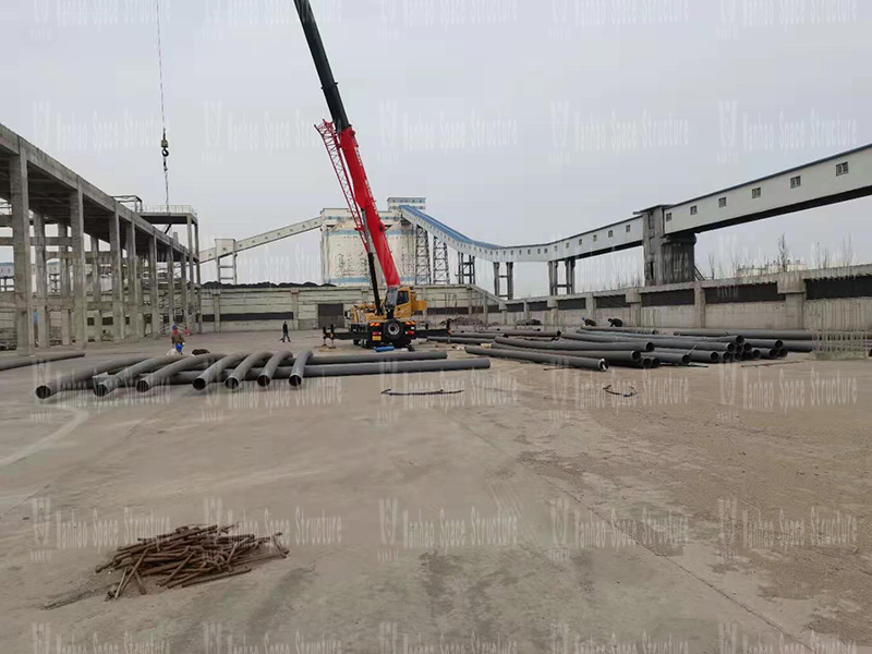 Inner Mongolia Energy Great Wall Mining Coal Preparation Plant's steel frame membrane shed construction project started