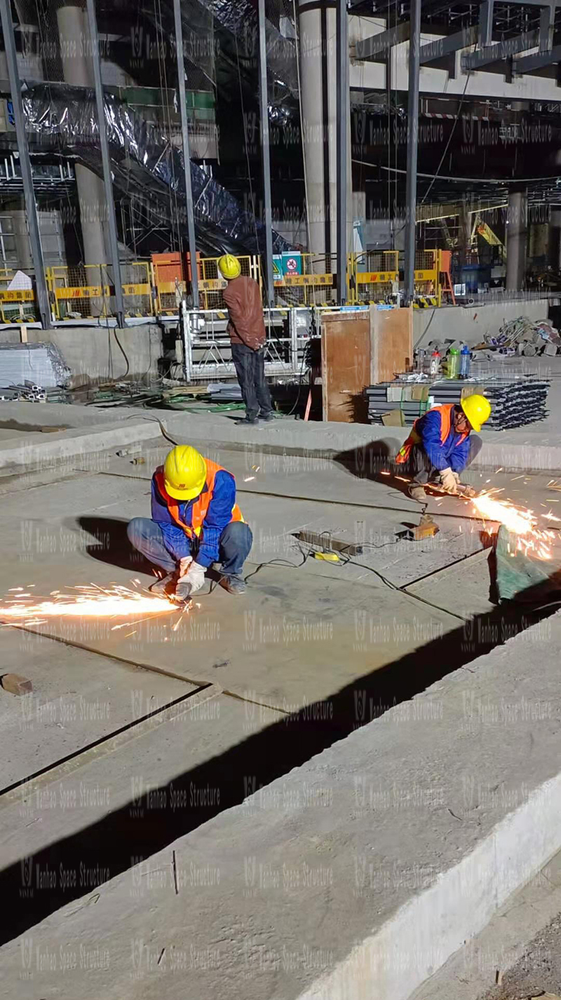 Shaoxing International Convention and Exhibition Center Phase I District B Conference Center PTFE facade mesh membrane project is under construction