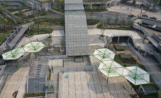 Umbrella PTFE membrane structure of Wuxiang subway station