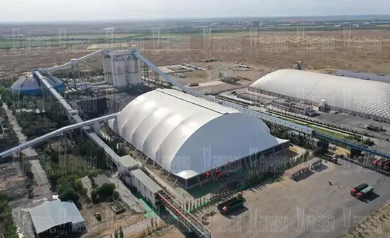 Steel Frame Membrane Shed Construction Project of Inner Mongolia Energy Great Wall Coal Preparation Plant
