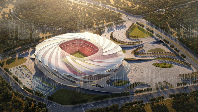 Wanhao 2021 tenth bid -2023 Asian Cup venue Chongqing Longxing football field project ETFE house mask structure project