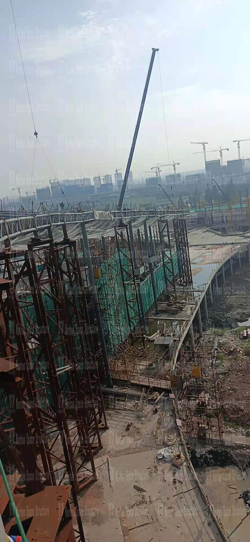 Construction of the membrane structure project of the Hangzhou Asian Games baseball (soft) ball sports and cultural center begins