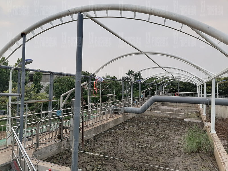 The first-stage oxidation ditch sealing upgrade and renovation project of Bozhou Sewage Treatment Plant is under construction