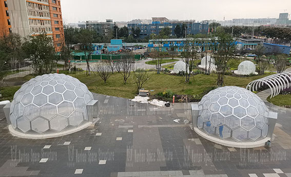 Five-star bazaar steel membrane structure project for wireless innovation city functional space business optimization