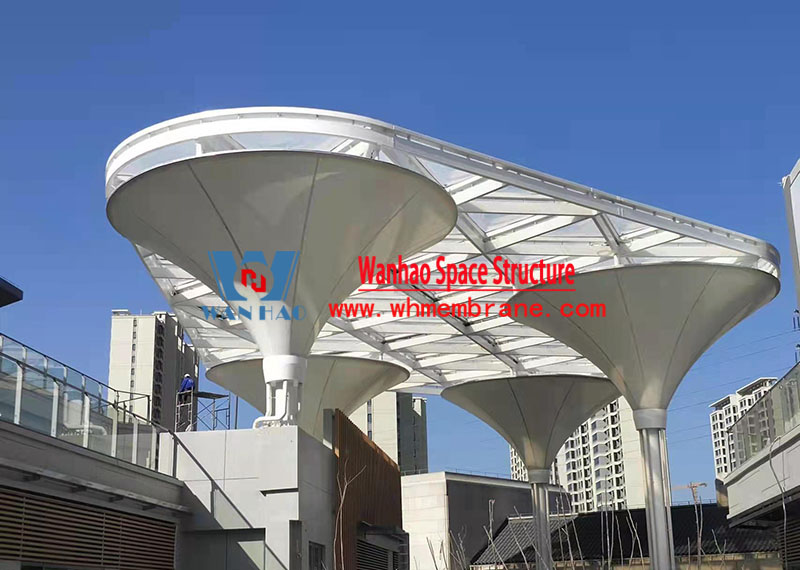 Taizhou Dabanqiao ETFE air pillow canopy project completed