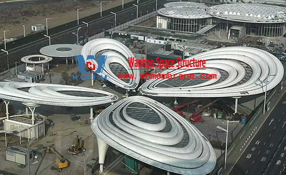 Shanghai-Tong Railway Zhangjiagang Station Local Supporting Project Butterfly Shaped Sky Screen Project in the Passenger Distribution Area on the West Side of t