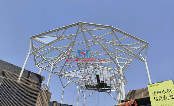 Wenyi Tangxi Jinmen canopy steel structure and ETFE membrane structure air pillow film project