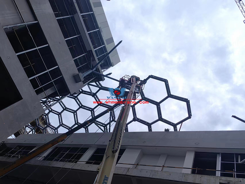 Jiaxing Changan Li ETFE air pillow steel film structure ceiling project began construction